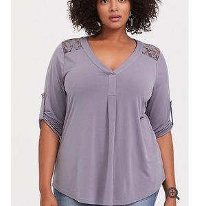 NWT torrid Gray lace studio knit Harper Sz 3